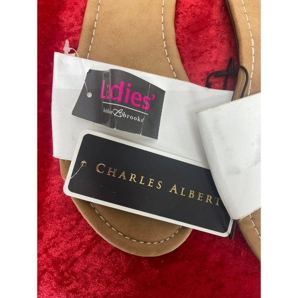 Charles Albert White Carrie Size Extra Large Women's Sandals - Picture 2 of 4